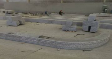 泉州 芝麻白整石坐凳（光面+自然面）