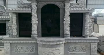 泉州 芝麻灰高档墓碑，土墓，可定制