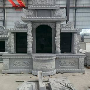 泉州 芝麻灰高档墓碑，土墓，可定制