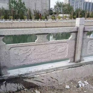 泉州 芙蓉白大花桥梁、河道，石材栏杆、围栏、护栏