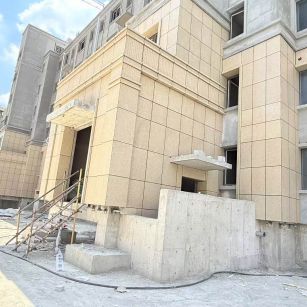 泉州 黄金麻干挂，工地实拍