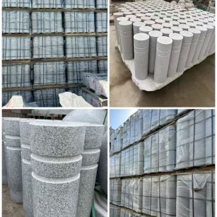 泉州 芝麻白花岗岩挡车柱、隔离柱多少钱