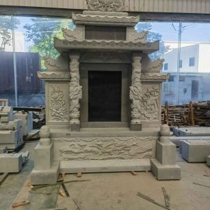 泉州 芝麻灰高档墓碑、土墓，一套也支持定做