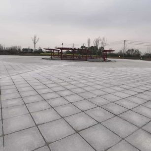 泉州 芝麻白火烧面-公园广场地铺效果