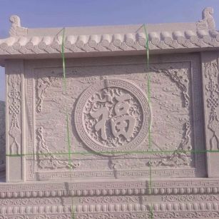 泉州 芝麻白花岗岩屏风，照壁，影壁