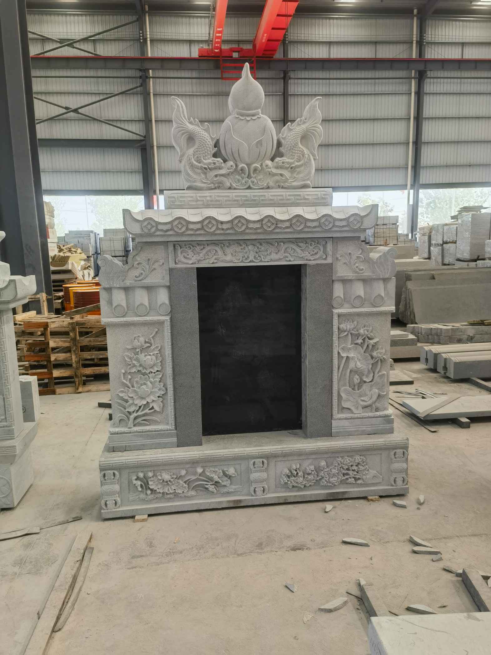 泉州 芝麻灰高档墓碑、土墓，一套也支持定做