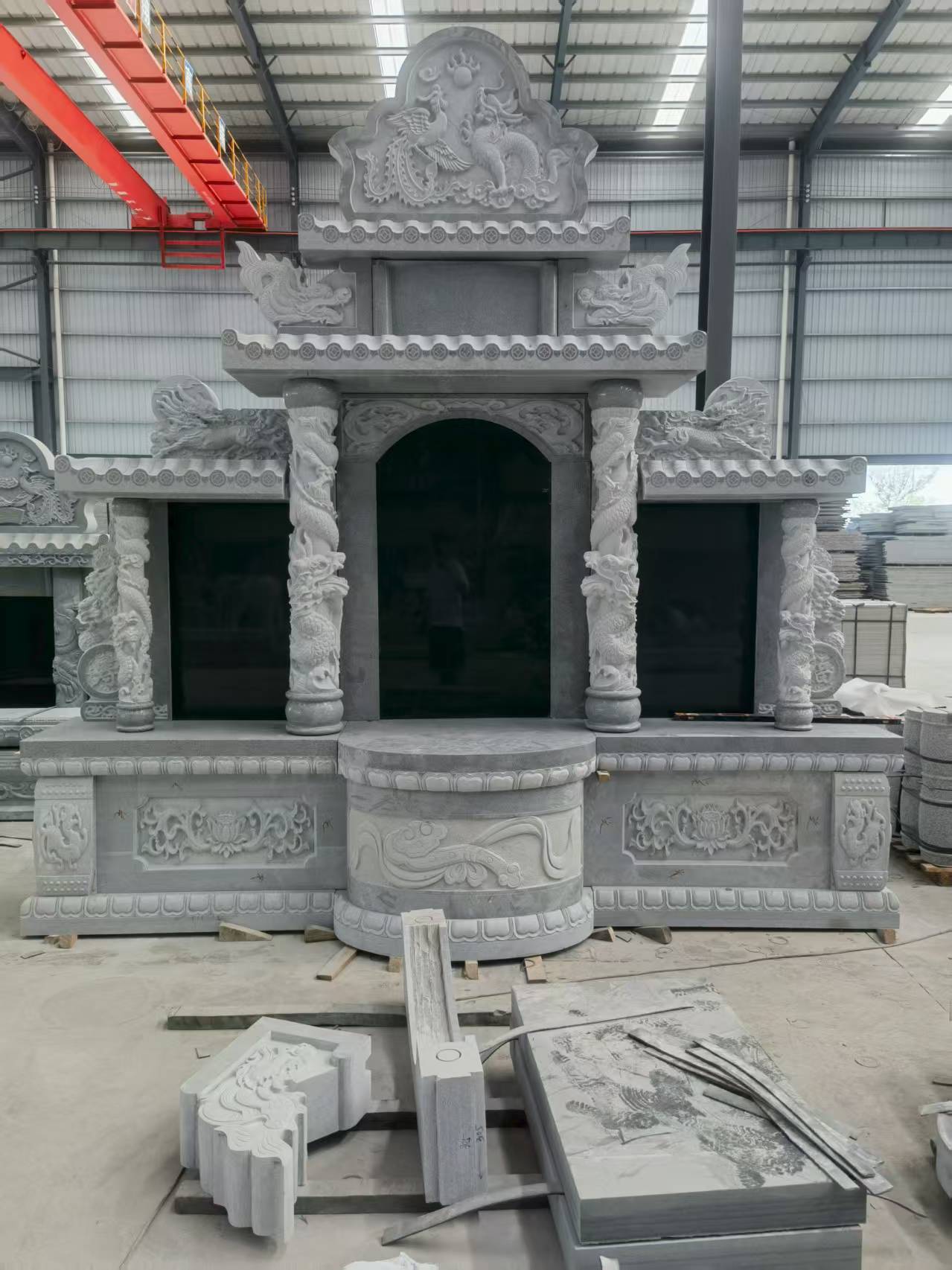 泉州 芝麻灰高档墓碑，土墓，可定制