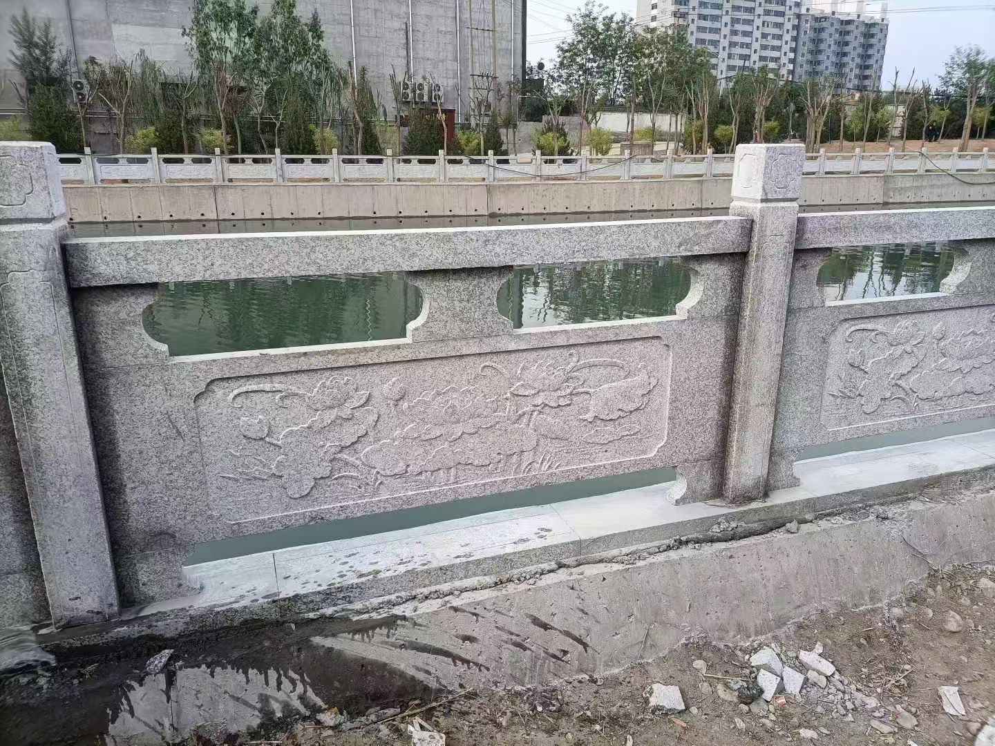 泉州 芙蓉白大花桥梁、河道，石材栏杆、围栏、护栏